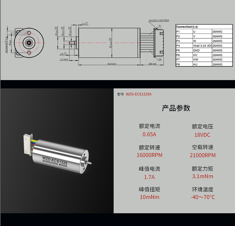 WZD-ECS1225A灵(ling)巧手(shou)电机(ji)